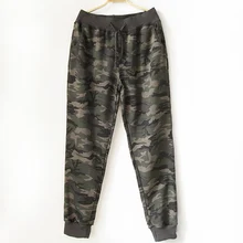Мужские джоггеры с камуфляжным принтом, брюки больших размеров, хлопковые махровые повседневные тренировочные брюки эластичный шнурок на талии, свободные штаны