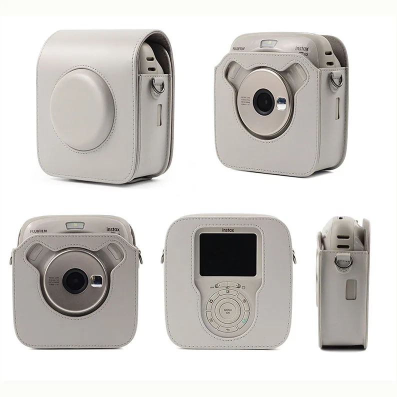 YEOYS カメラバッグ puレザーレトロショルダーストラップバッグカメラ保護ケースフィット スクエアSQ20 : Color White SQ10  富士フイルムinst