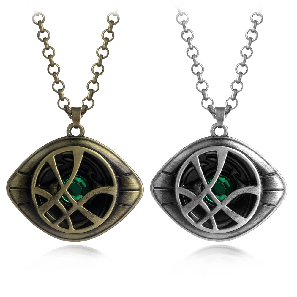 

Three Colors Doctor Strange Eye of Agamotto Necklace Vintage Eye Symbol Movie Cosplay Jewelry