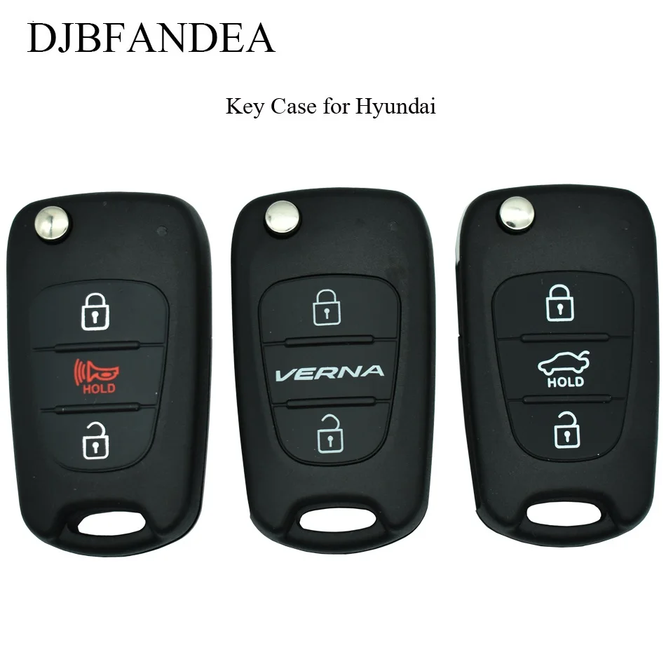 

DJBFANDEA 3Button Car Remote Key Shell For HYUNDAI VERNA I30 IX35 2008 2009 2010 2011 2012 Car Key Case TOY40 Blade