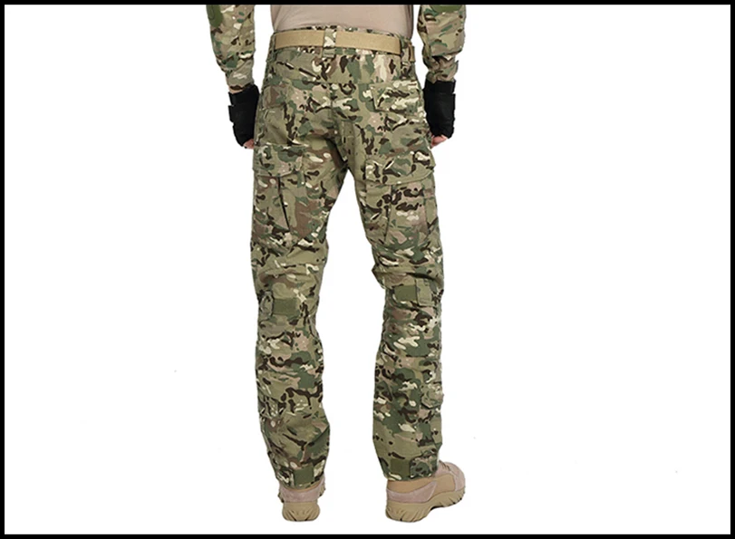 S. ARCHON US военные камуфляжные мужские хлопковые брюки с эластичным поясом, мульти карманные армейские тактические штаны, форменные брюки с наколенниками