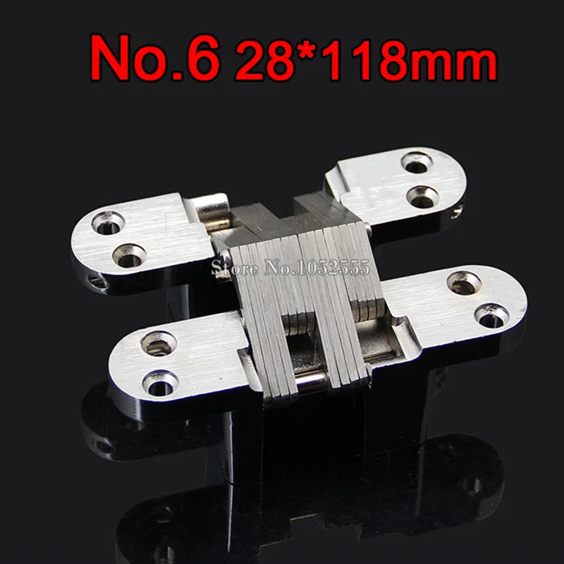 1PCS Invisible Concealed Cross Door Hinge 28x118mm Stainless Steel Hidden Hinge Bearing 50KG For Folding Door K100-2 1PCS Invisible Concealed Cross Door Hinge 28x118mm Stainless Steel Hidden Hinge Bearing 50KG For Folding Door K100-2