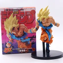 JUMP 50th Anniversary Dragon Ball Z Super Saiyan Goku PVC Son Gokou Figure Collectible Model Toy 22cm JUMP 50th Anniversary Dragon Ball Z Super Saiyan Goku PVC Son Gokou Figure Collectible Model Toy 22cm
