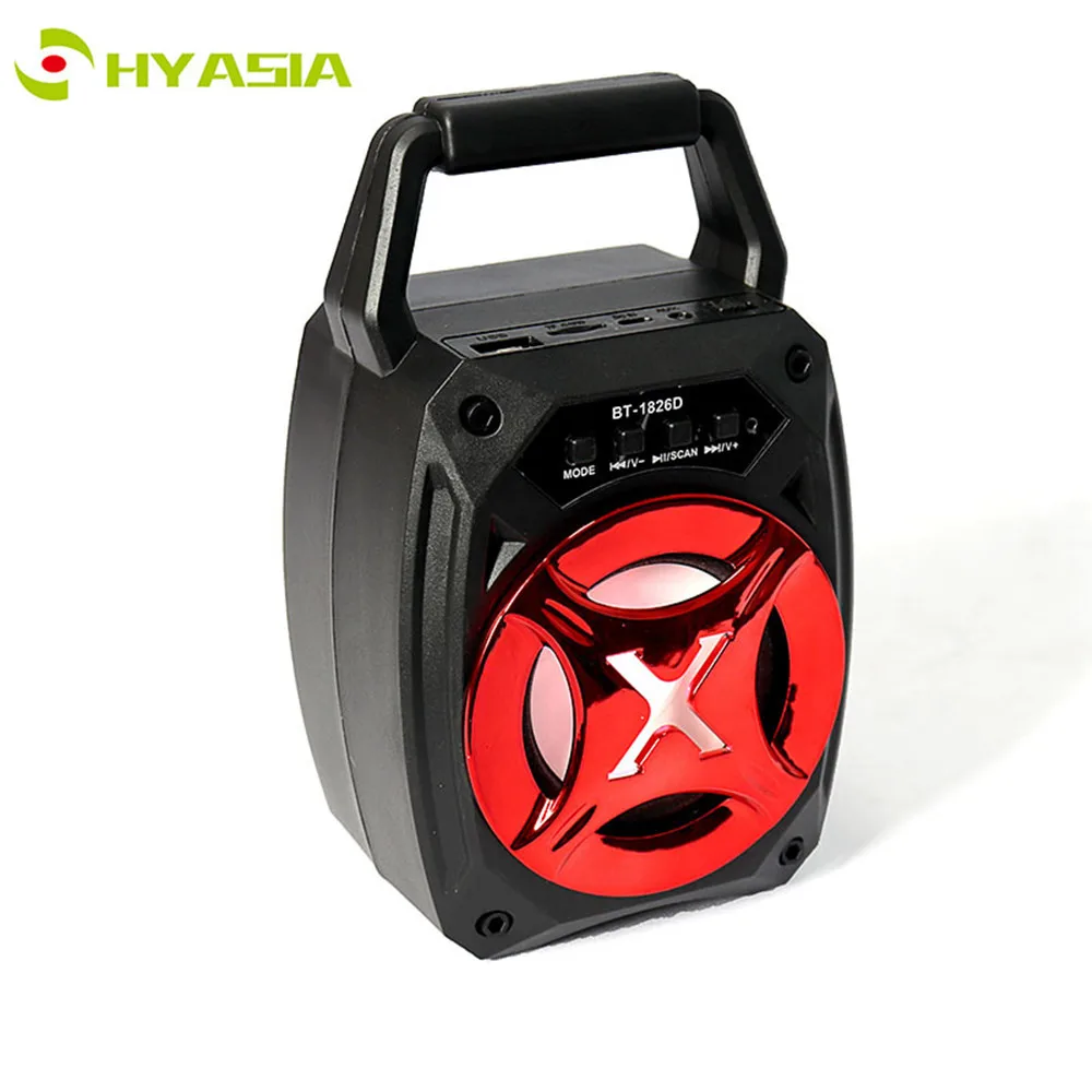 

HYASIA Outdoor Wireless Speaker Bluetooth Single Portable Speakers bass colorful led loudspeaker support TF card USB FM Radio