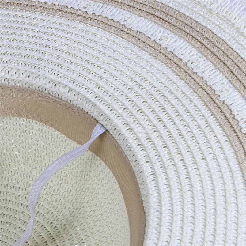 Spring And Summer Women Sunshade Lace Bow Wide Brim Big Straw Hat Womens Beach Casual Sun Daxie Straw Hat H14 (7)
