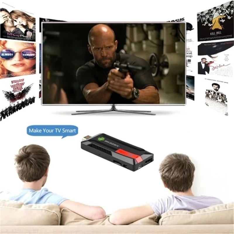 MK809 IV Android 5 1 ТВ 8G UHD 4K HD 3D Мини ПК H.265 WiFi смарт медиаплеер US UK EU AU Plug|ТВ-приставки и