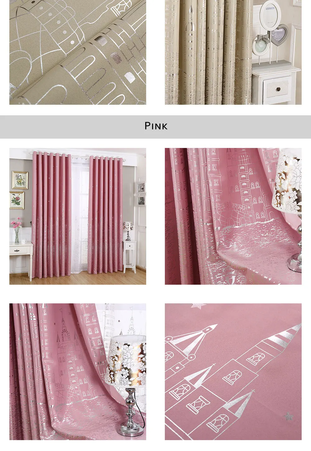 ZG099 NAPEARL Cartoon Lovely Scenery Pattern Blue Bedroom Curtains Children Custom-made Quality New Year for Kids Drapes Matched Tulle (2)
