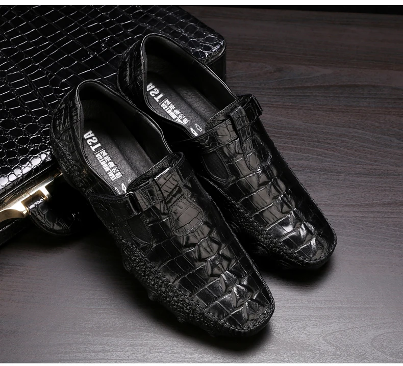 New Men's Octopus Leather Driving Shoes Crocodile Slip On Loafers For Mens Casual Shoes Moccasins Business Clogs Shoes Branded (11)