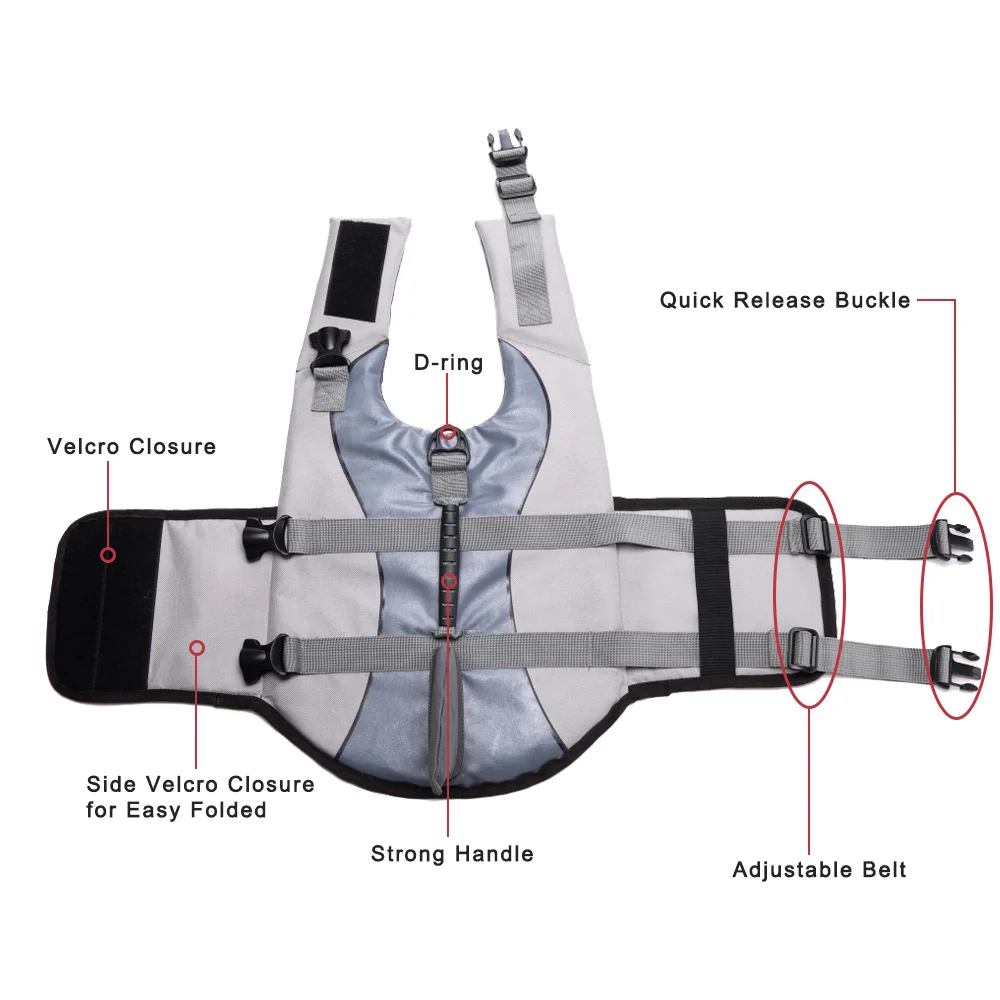 Летний спасательный жилет для собак, одежда в стиле акулы, флотационный жилет для маленьких, средних и больших собак, безопасный плавательный костюм, консервант