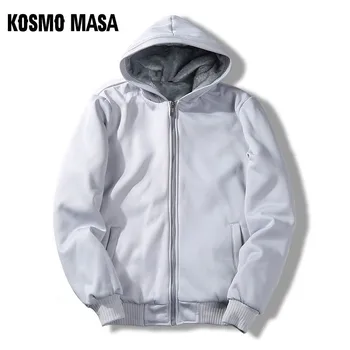 

KOSMO MASA Cool Fleece Zipper Hoodies Men Long Sleeve Hoody Hooded Sweatshirts Men Streetwear Outwear 5XL Hoodies For Men MHS074