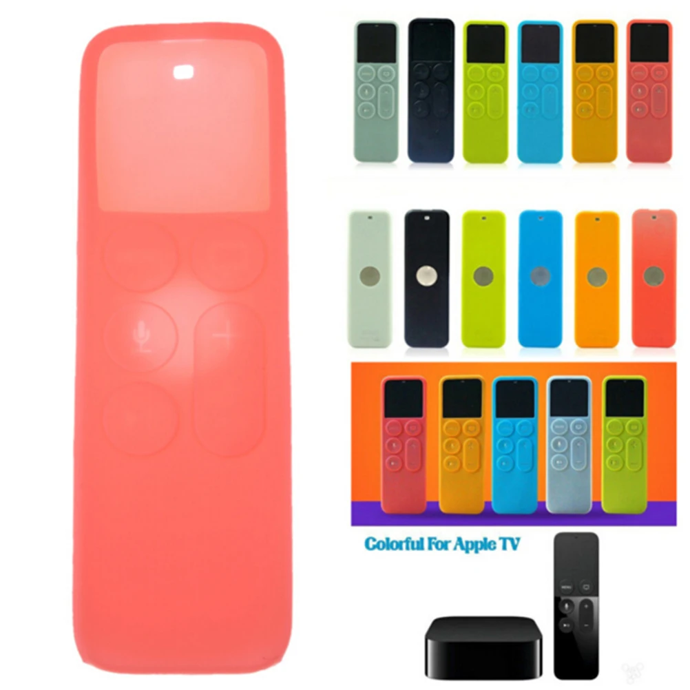 1Pc Silicone Cover Full Protective Dustproof Case for Apple TV 4 Remote