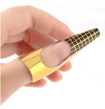 100 ШТ. Золотая Подкова Формы Формы Ногтей Nail Art Скульптуры Акриловые УФ Гель Советы Расширение Ногтей Инструменты Расширение