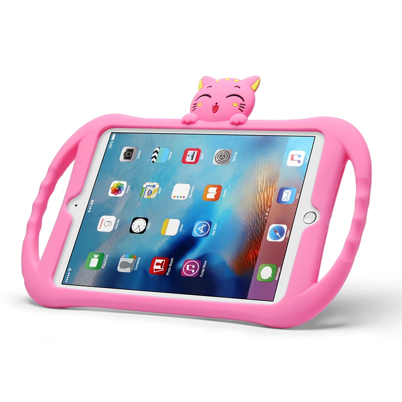 

Silicone case for apple ipad mini 4 case Children cartoon ipad mini 4 7.9 inch Protective Case Cover with Holder