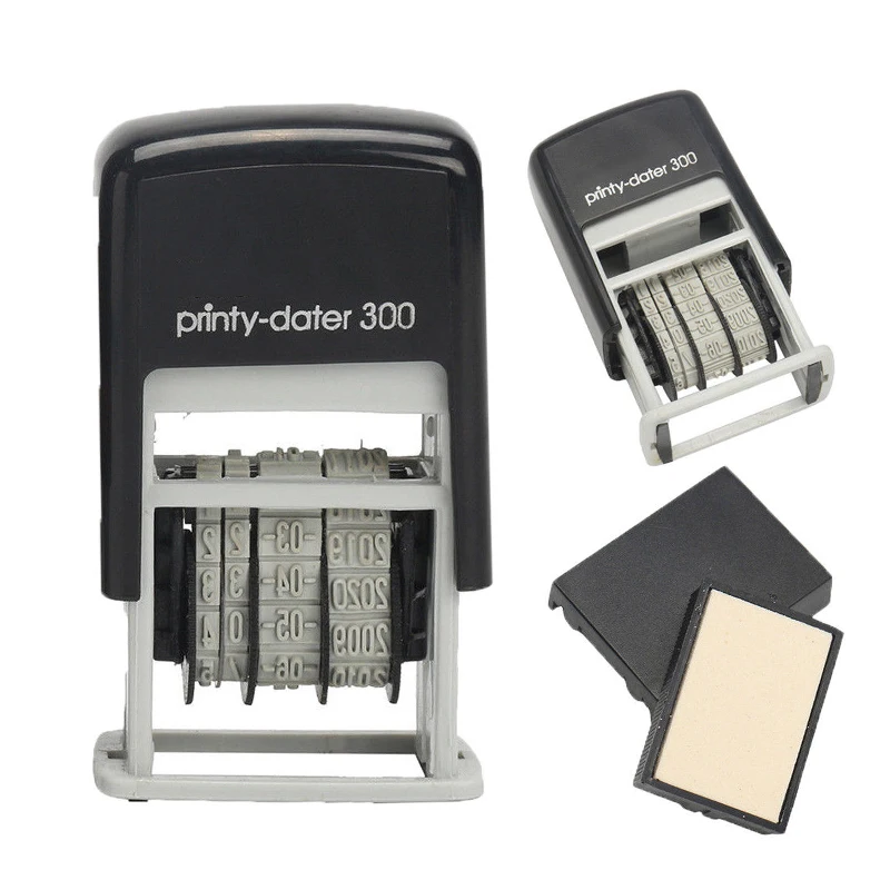 Practical Plastic S-300 Mini Date Stamp Mini Date Stamp Self-Inking Rubber Stamp Stationery for Business Office Supplies Emboss