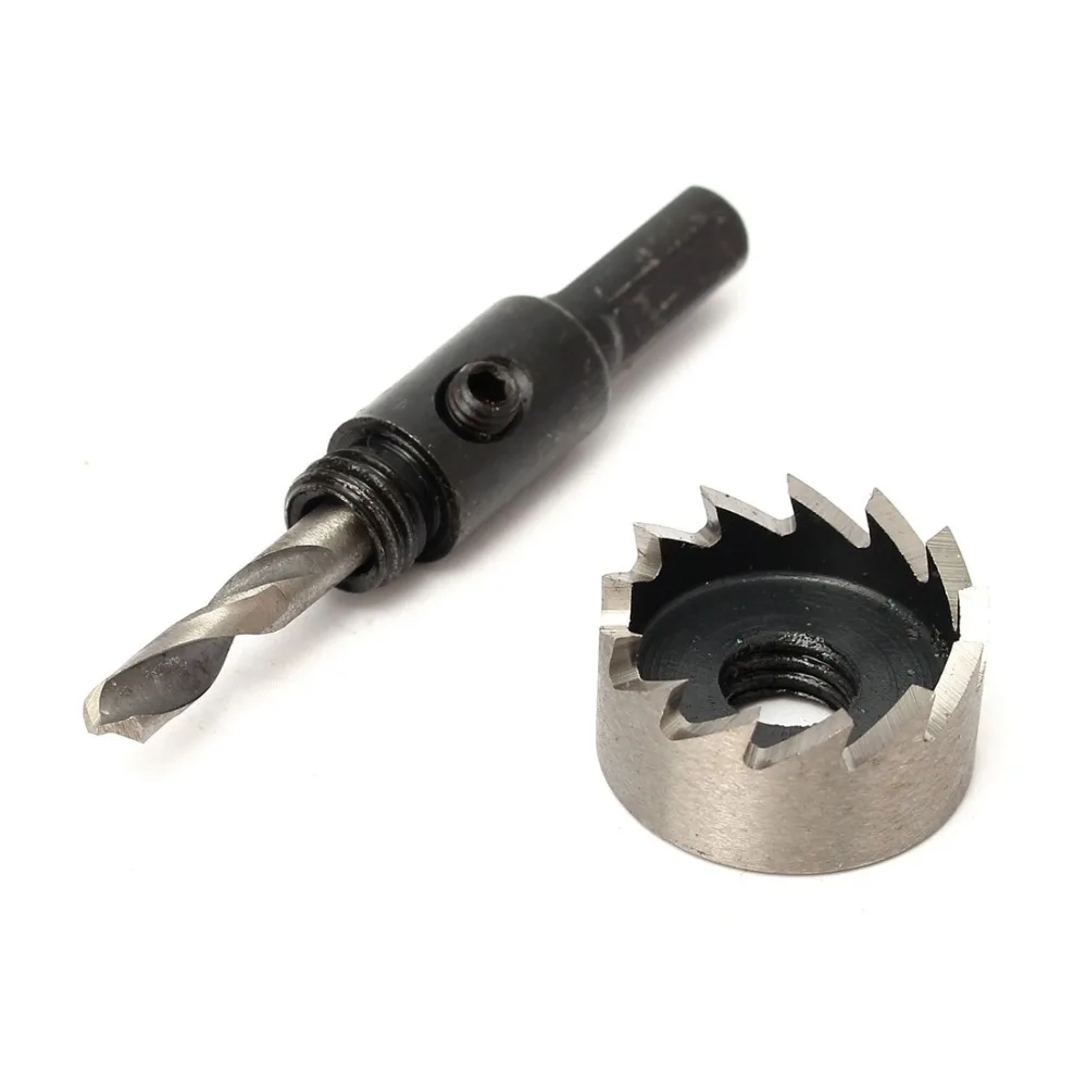 12pcs! 15-50mm HSS Drill Bit Set Holesaw Hole Saw Cutter Drilling Kit Hand Tool for Wood Stainless Steel Metal Alloy Cutting