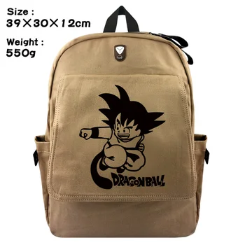 

Cartoon Dragon Ball Backpack Canvas Students Schoolbag Sun Goku Zipper Rucksack For Teenagers Kids Daily Bags