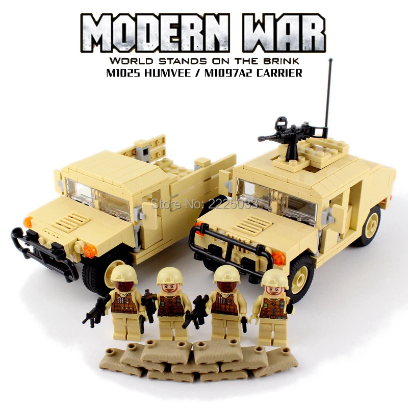 

Compatible LegoINGlys Military Model War SWAT Series Military transport vehicle with soldier Building Blocks Toys For Kids Gift