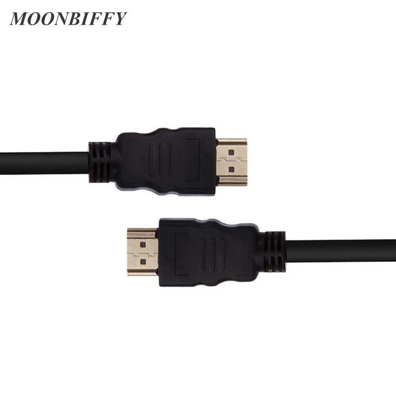 MOONBIFFY 1 м/1,5 м/3 м/5 м высокоскоростной позолоченный штекер Male-Male HDMI кабель 1,4 версия HD 1080P 3D для HDTV xbox PS3 компьютера