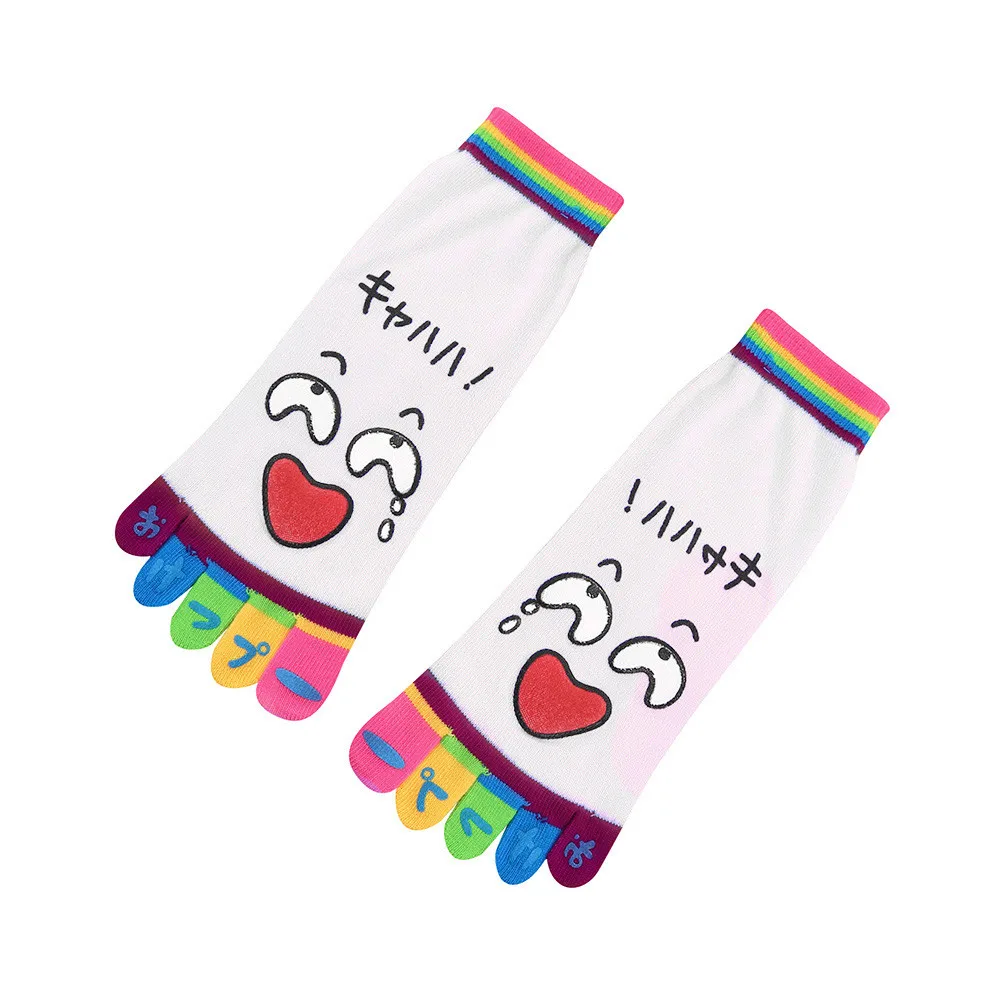 

Fashion Five Finger Socks Lady Women Girls Cartoon Toe Socks Cotton Funny SocksAUG23