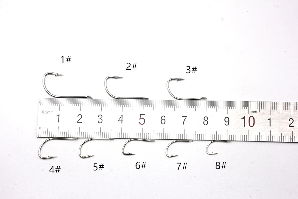 Rompin 100 шт./кор. рыболовные Крючки Iseama рыболовный крючок Размер 1#-8# Высокое качество рыболовный крючок белый цвет джиг Большой Крючок тройные 264 крючки