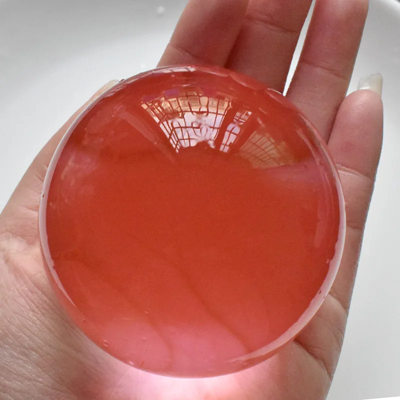 Супер размер водные шарики 5-6 см после взросления в воде смешанные цвета 100 г кристаллические почвы гидрогели Аква шарики для детей игрушки - Цвет: Красный