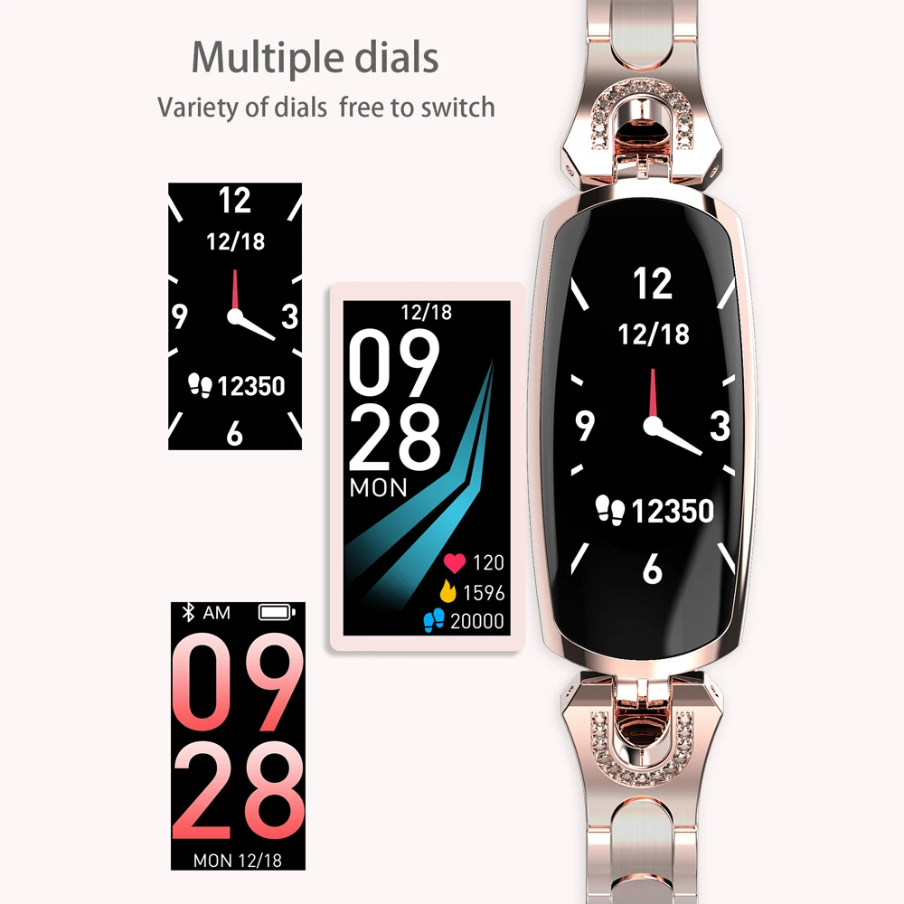 Смарт часы AK16 для женщин 0 96 ''ips экран Smartwatch пульсометр Монитор артериального