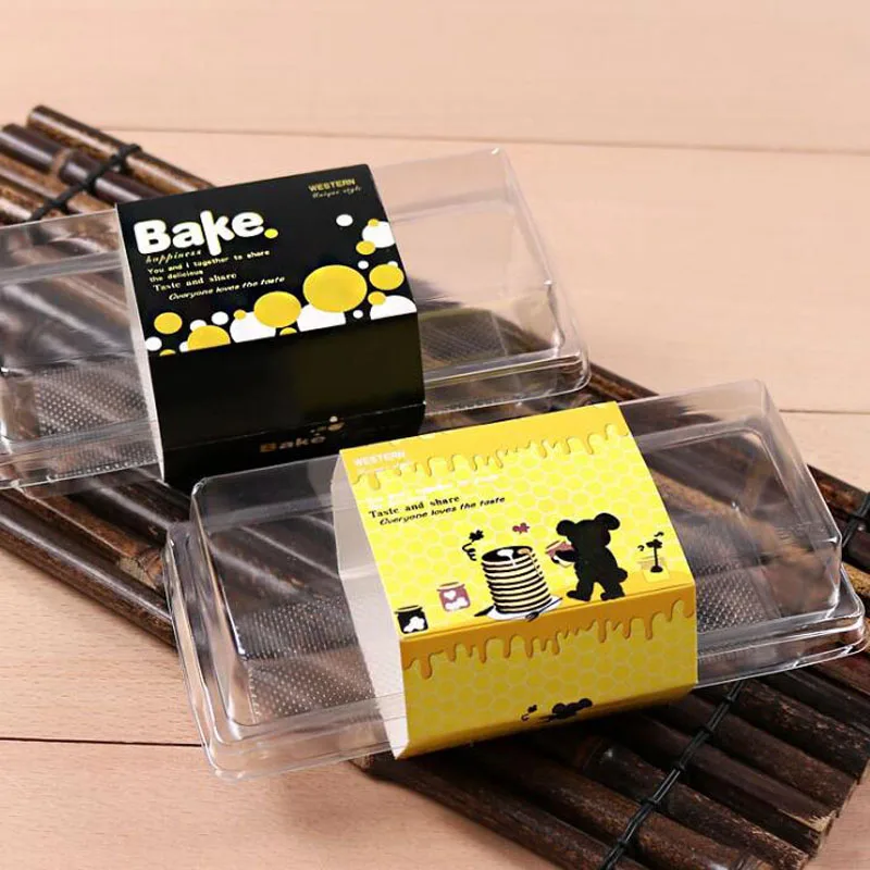 

1800pcs 14.5*5.5*5cm Rectangle Clear Cake Container Plastic Cupcake Box Cookie Favor Case Wedding Shower ZA6279