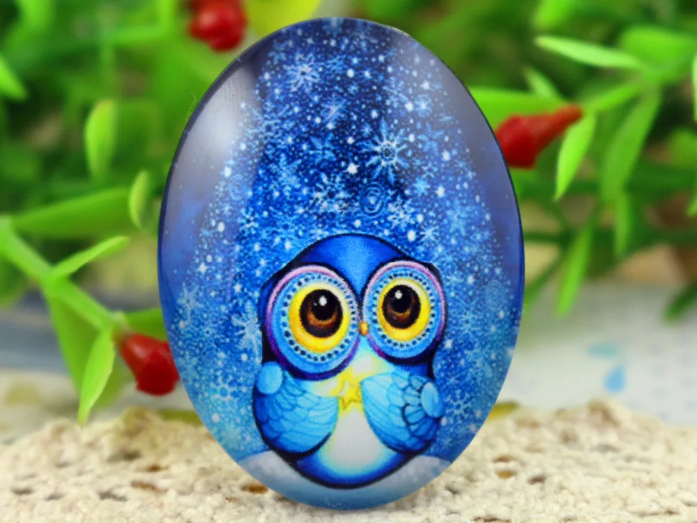 Новая мода 2 шт 30x40 мм ручной работы фото стеклянные кабошоны(I2-37