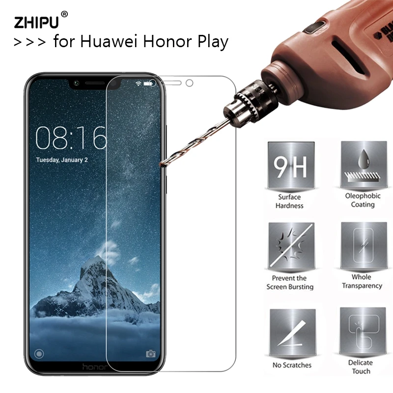 

2.5D 0.26mm 9H Tempered Glass For Huawei Honor Play HonorPlay 6.3 Screen Protector protective film For Huawei Honor Play 6.3