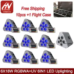 Новый 6x18 Вт RGBWA + УФ светодиодный аккумулятор и беспроводный Par can uplight пульт дистанционного управления led uplight Уличные светодиодные DMX