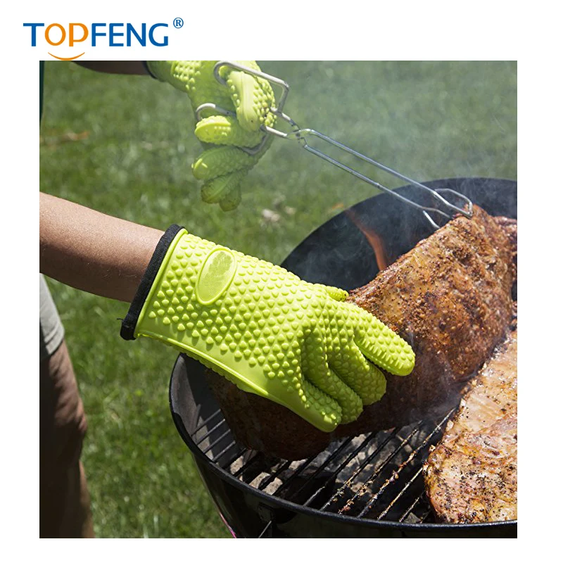 TOPFENG STONEMEN жаростойкий класс силиконовые перчатки для готовки для выпечки и bbq держатель для духовки противоскользящие рукавицы кухонные перчатки 2 шт