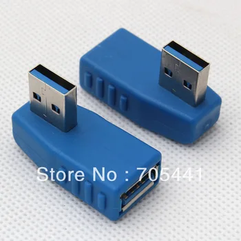 

Right + Left angle 90 degree USB 3.0 A Male to Female laptop connector adapter,100pair/lot