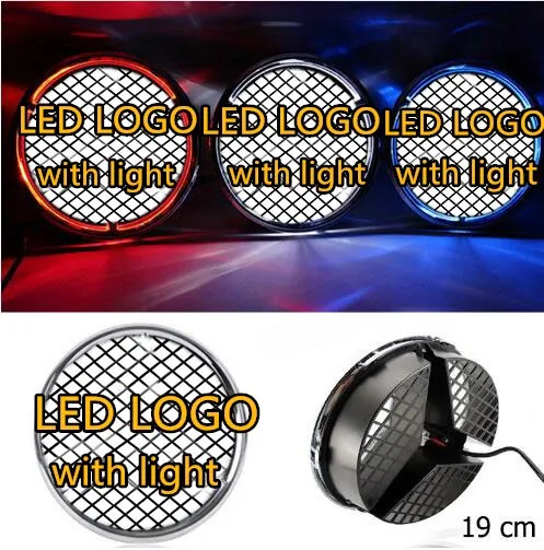 EOsuns Автомобильный светодиодный светильник с подсветкой, передняя решетка, логотип, эмблема, значок для Mercedes Benz W245, капюшон, украшение, оснастка, размер 19 см/7,48 МКП