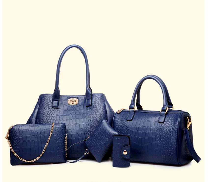 Дизайн, каменная кожа, набор женских сумок, 5 шт., женские сумки-мессенджеры и женские клатчи, набор женских сумок известных брендов LL537