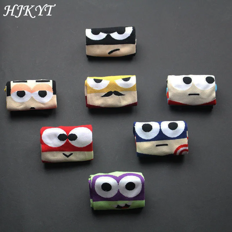 

summer art Socks Cartoon anime superhero spiderman men happy funny short crew sloth harajuku Highest Quality Full Cotton