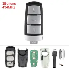 3 Bottoni Keyless Caso Chiave Smart Car Fob Chiave A Distanza con ID48 Chip 3C0959752BA per VW Passat B6 3C B7 magotan CC + Batteria