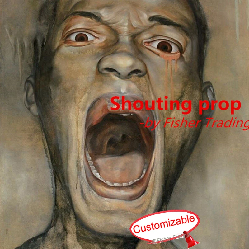 

shouting prop/ screen enough time to turn on the light/ shout continuously to trigger the lock/ open door