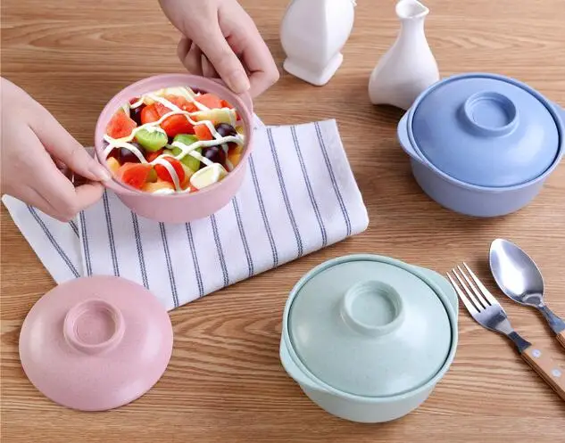 

1PC Korean Styles restaurant kaiteen bar tableware miso soup bowl with lid soup cup bowl melamine plastic tableware LF 132