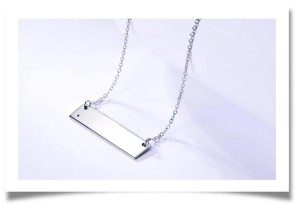 silver bar necklace for women NUJ009-1 (4)