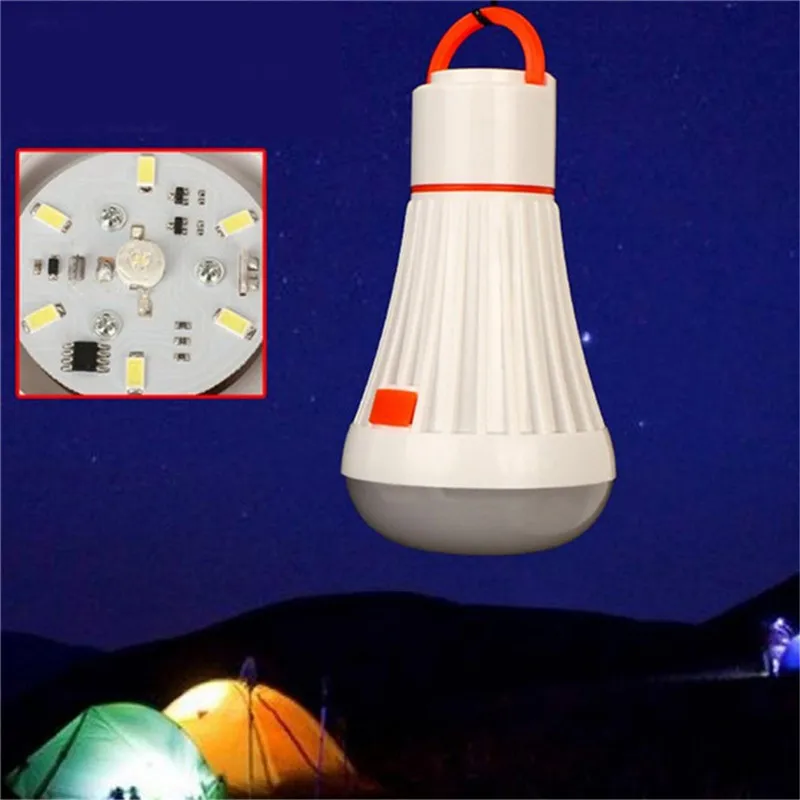 

6 LED Portable Tent Light Outdoor Camping Fishing Hanging Lamp 3W ABS Portable Camping LED Lamp Task Lighting use 18650 battery