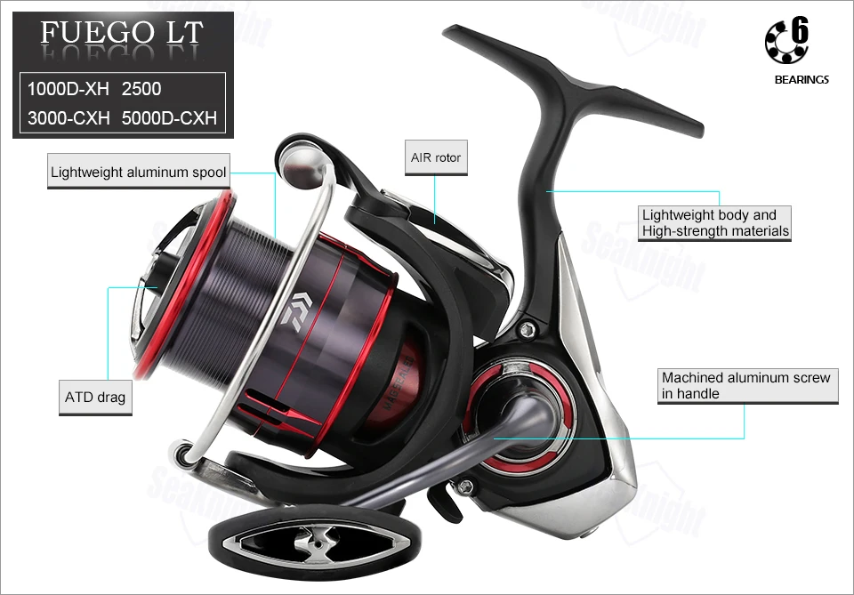 18 DAIWA FUEGO LT 1000D 2000DXH 2500XH 3000CXH 4000C 5000DCXH спиннинговая Рыболовная катушка с высокой передачей ZAION& DS5 LT Body