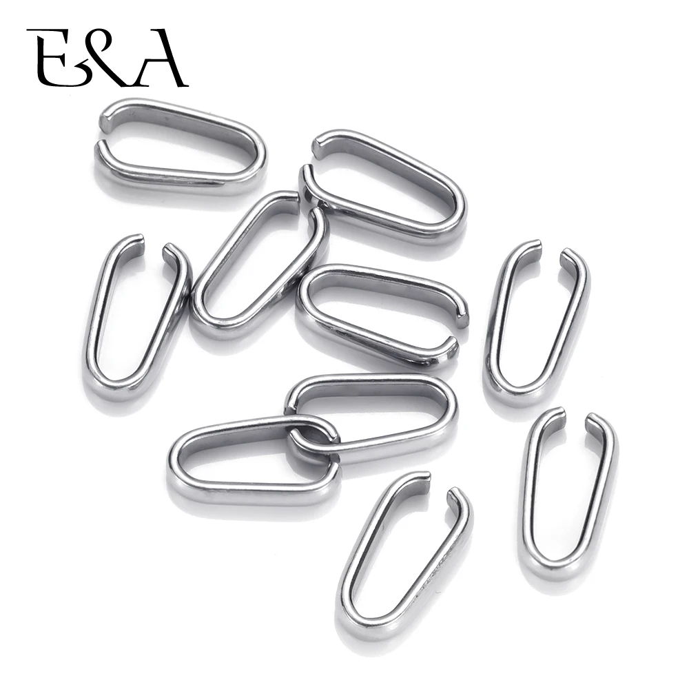 

316L Stainless Steel Pinch Clips Bails Snap On Pendant Hooks Charms Clasps Silver Tone for DIY Jewelry Findings Making Supplies