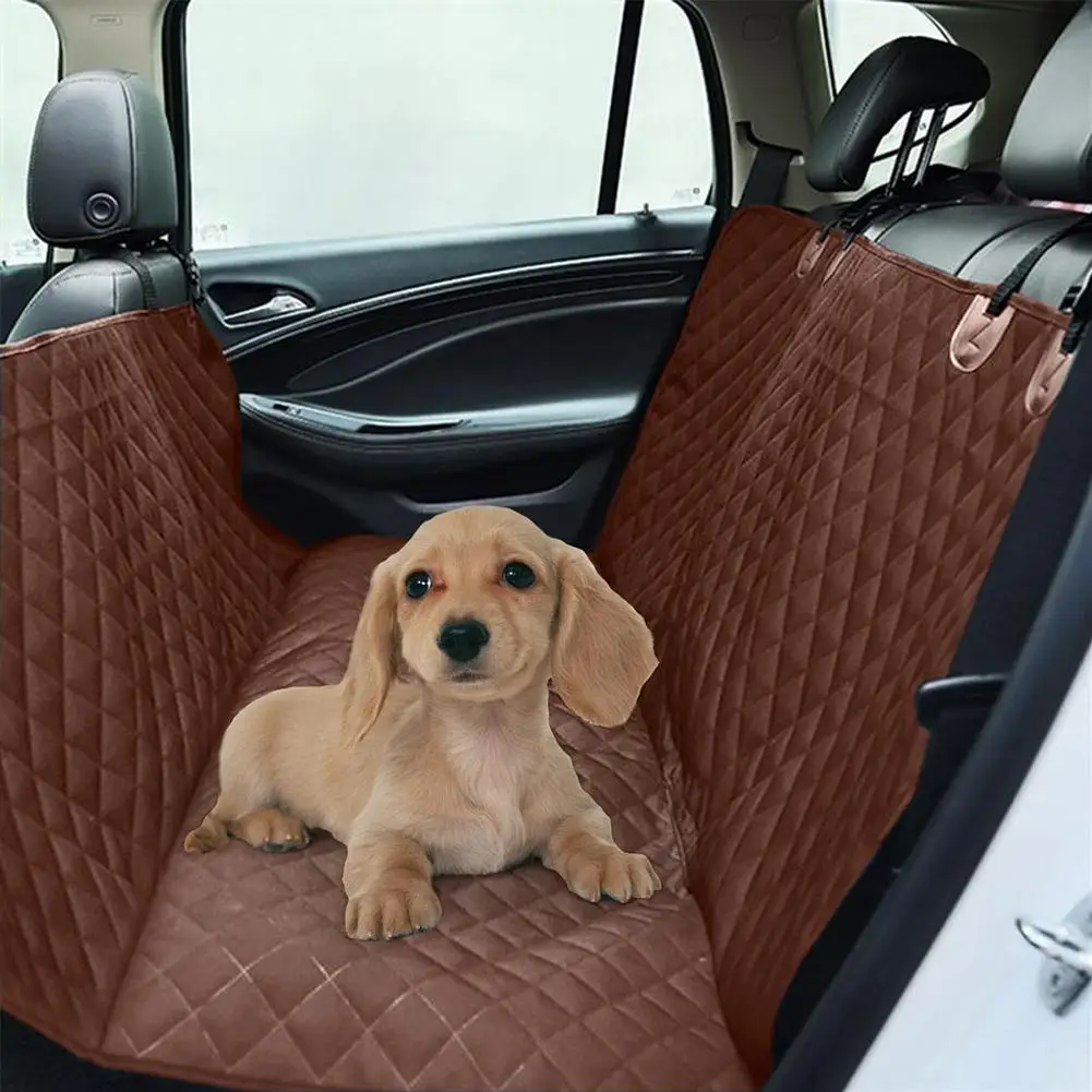 

Dog Car Seat Cover View Mesh Waterproof Pet Carrier Car Rear Back Seat Mat Hammock Cushion Protector With Zipper And Pockets