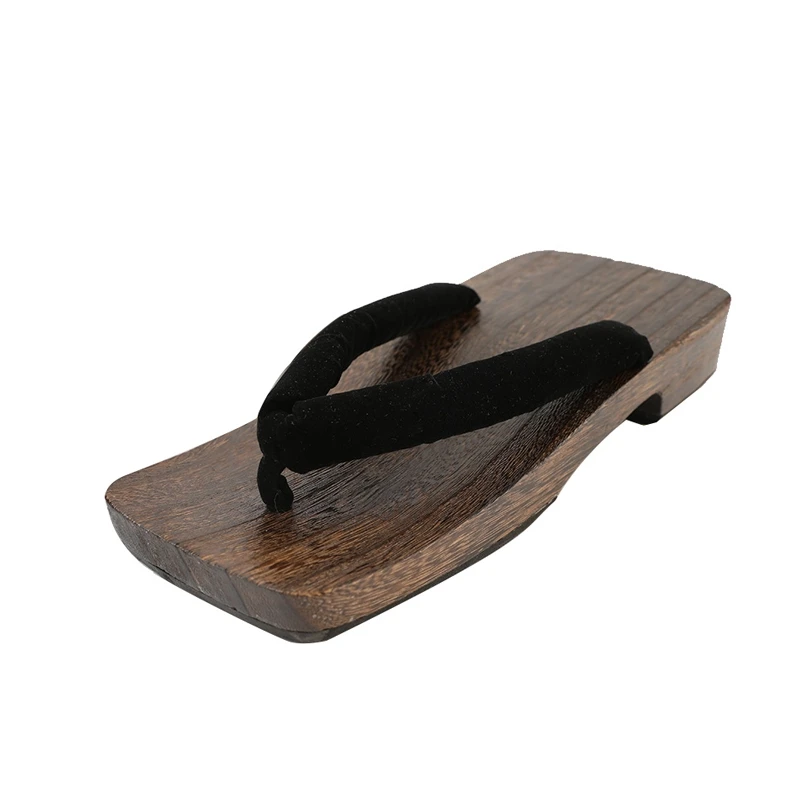 

New Summer Shoes man Geta Clogs Solid Flip-flops sandals Japanese Geta Clogs Wooden Slippers Female sandals