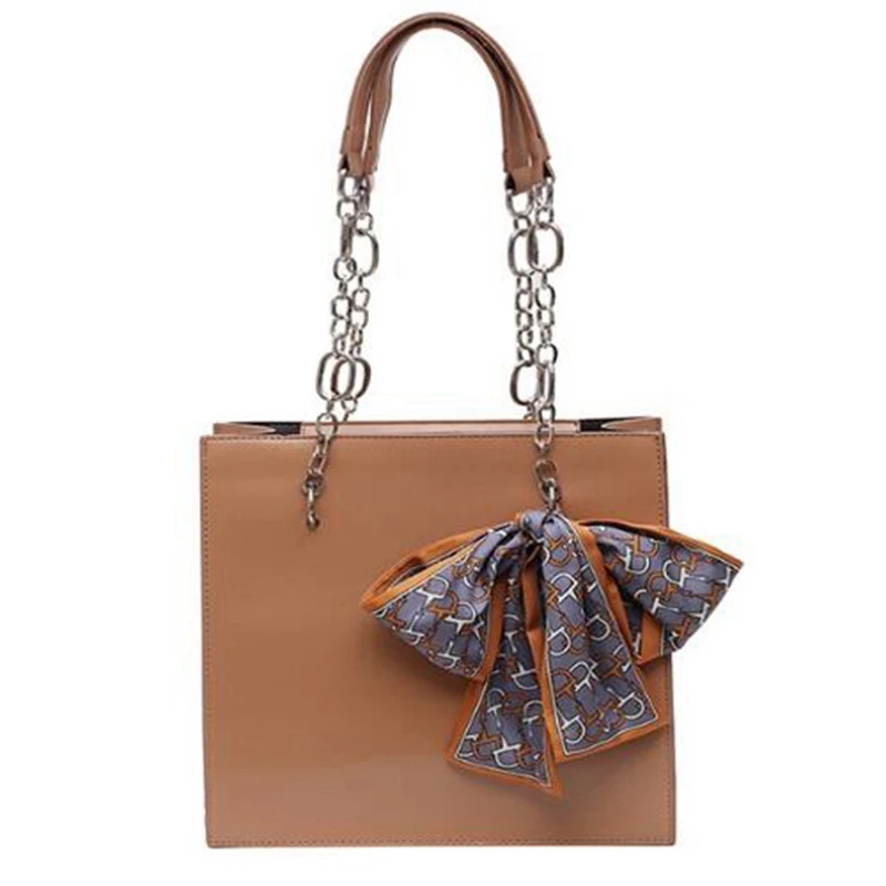 

Elegant Female Ribbon Handbag Fashion Chain Handbag Casual Chain Shoulder Messenger Bag