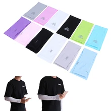 УФ Защита от солнца охлаждающие нарукавники кулер для рук теплые перчатки для бега Гольф Велоспорт Вождение одна пара