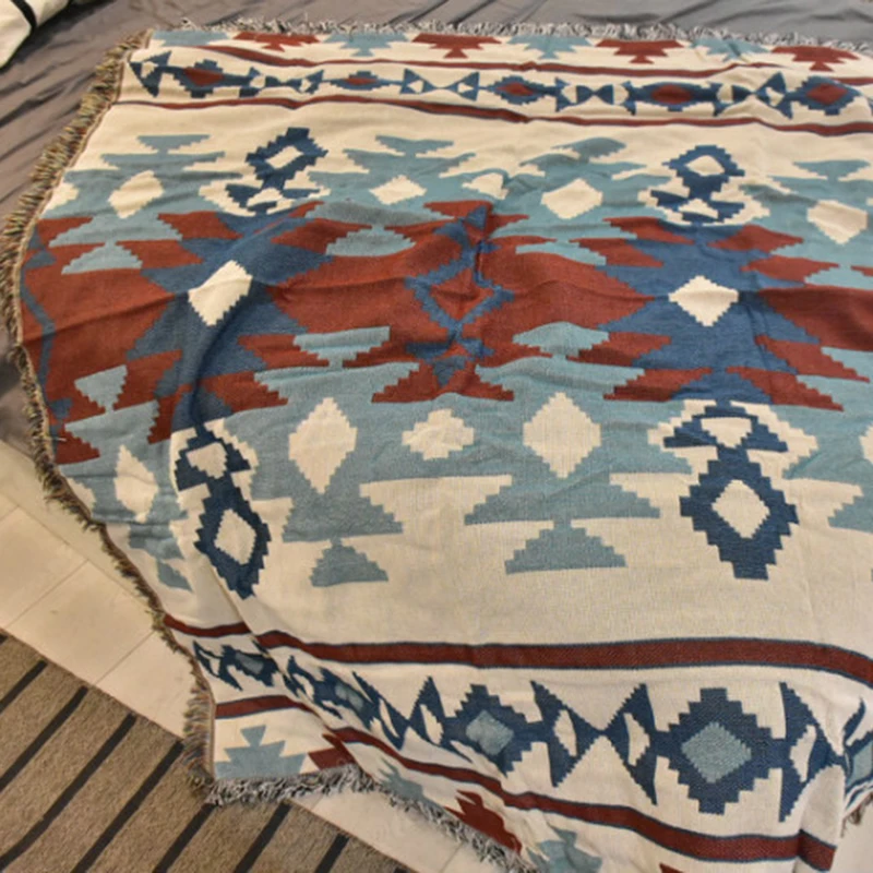 Одеяло бросить Одеяло диван покрытие коврики Ретро полотенце Племенной Одеяло гобелен бросает этнической ветер геометрический Одеяло