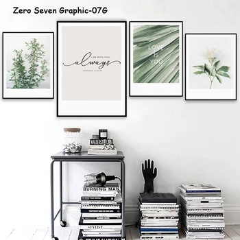 

07G Nordic Decorative Flower Plant Phrase A4 A3 Canvas Painting Posters And Prints Home Art Pictures Wall Living Room Decoration