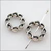 10Pcs Tibetan Silver Tone Round Spacer Frame Beads Charms 15mm ► Photo 2/4