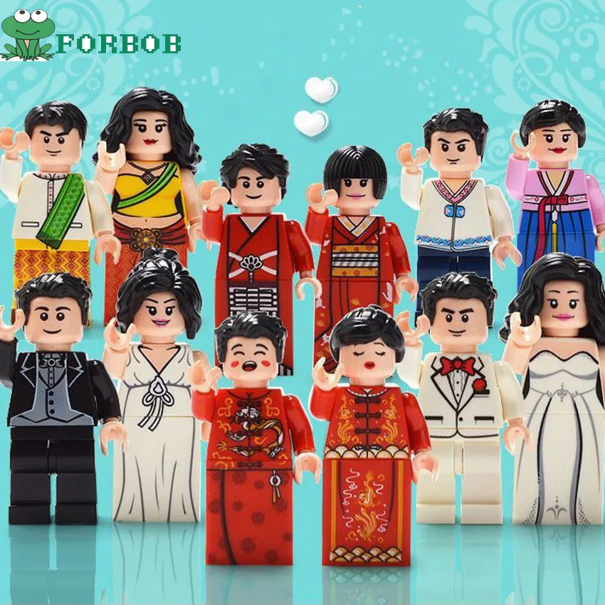 

12pcs Compatible Legoings Friends House Wedding Bride Groom Figures set for Girls 2018 New Legoings Friends Girls juguetes